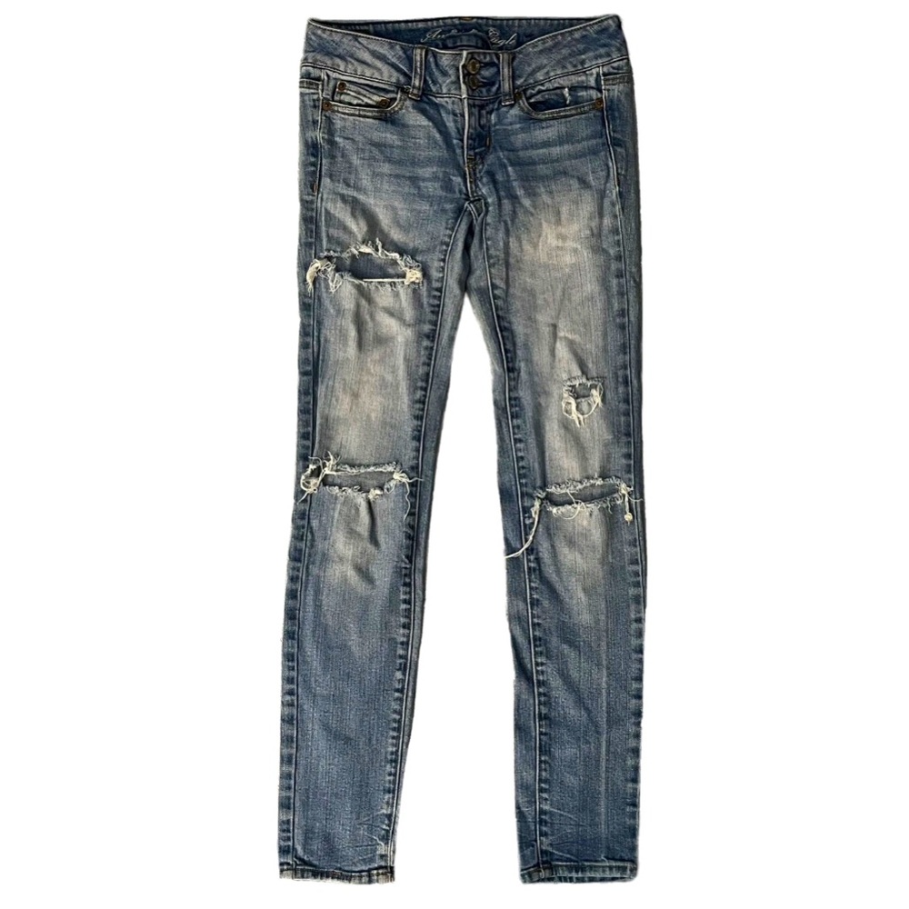American Eagle Super Skinny Stretch Blue Jeans Women’s Size 00 Reg